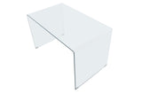 PEGANE Table de Bureau rectangulaire en Verre - Longueur 120 x Profondeur 70 x Hauteur 74 cm