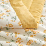 Odot Couvre Lit Matelassé 2 Personnes Été Réversible Dessus de Lits et Couvre-Lits Boutis Doux et Confortable Coton Jeté de Lit Matelassage Jeté de Canapé (Jaune,150x200cm)