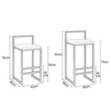 Chaises de Tabourets Bar de Cuisine en Velours avec Pieds en Métal Noir - pour La Maison, Îlot de Cuisine, Bar de Cuisine de Petit-déjeuner, Salles À Manger, Pub, Restaurant