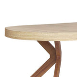 Menzzo Table a Manger avec Pied de Table Metal | Table Ronde Extensible Salle a Manger ou Cuisine avec Pied Central| Bois, Metal | Myriade |Diamètre 110 cm x H75 cm Dépliée: L110 x P160-210-260 x H75