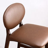 JUNNIU Tabourets de Bar en Bois Massif Simples et Modernes, Pieds en Noyer avec siège en PU, Chaise de Petit-déjeuner à Dossier, Hauteur d'assise 75 cm (Couleur: Noir) Decoration