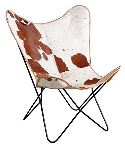 AUBRY GASPARD Fauteuil Butterfly en Peau de Vache