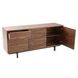 Miliboo Buffet Vintage en Bois foncé Noyer 2 Portes 3 tiroirs L160 cm Manny