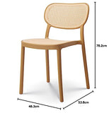 Kosmi Chaise de Salle à Manger Moutarde Style Vintage