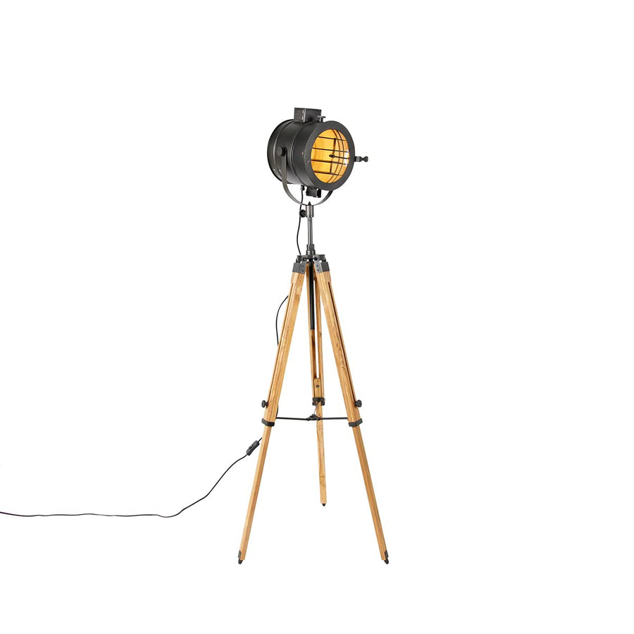Qazqa radient - Lampe de table trépied/tripode - 1 lumière - H 176 cm - Noir - Rustique - éclairage intérieur - Salon I Chambre Qazqa radient - Lampe de table trépied/tripode - 1 lumière - H 176 cm - Noir - Rustique - éclairage intérieur - Salon I Chambre