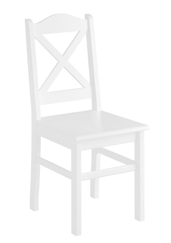 Erst-Holz Chaise de Cuisine, Chaise de Salle à Manger, Chaise en pin Massif Blanc 90.71-20W