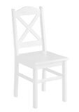 Erst-Holz Chaise de Cuisine, Chaise de Salle à Manger, Chaise en pin Massif Blanc 90.71-20W