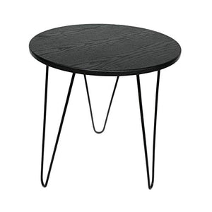 CAFIEDR Table Basse Table d'appoint Ronde Vintage, Panneaux de Particules laminés, métal, 60 cm x 60 cm x 56 cm