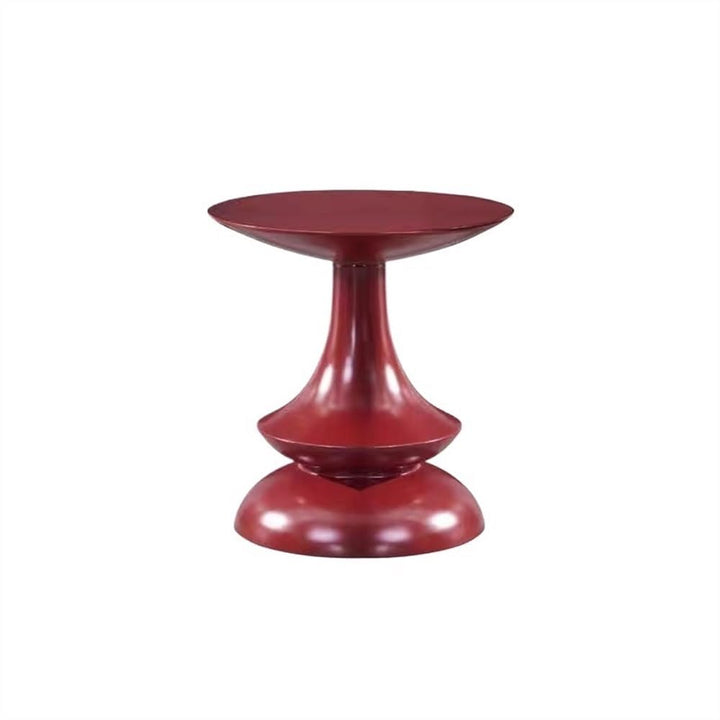 Table basse design simple Table basse ronde for salon, table d'appoint de canapé moderne, petite table de chevet for chambre à coucher, design Stylis Table d'appoint minimaliste pour salon(Red)