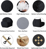 Canapé paresseux, pouf en velours pelucheux, fauteuil d'appoint pour salon, chambre à coucher, salon, bureau - 2 places