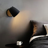 Ouglres Applique Murale Avec Interrupteur Noir,Applique en Bois Industrielle,Abat-Jour en Aluminium Pivotant,Lampe Murale Intérieure Moderne pour Chambre à Coucher Lit,Salon,Couloir,Escalier,E27 1pack