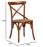 Biscottini Chaise de salle à manger 86 x 42 x 46 cm - Chaise de bar et chaise bistrot bois - Chaise de cuisine en rotin - Meuble de cuisine - Meuble bois