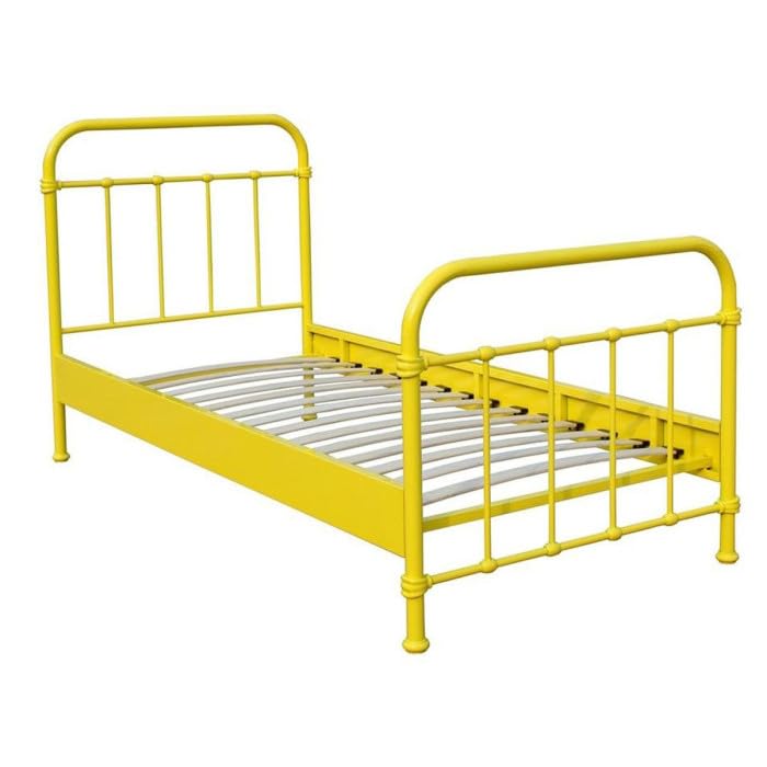 Paris Prix Lit Enfant Métal New York 90x200cm Jaune