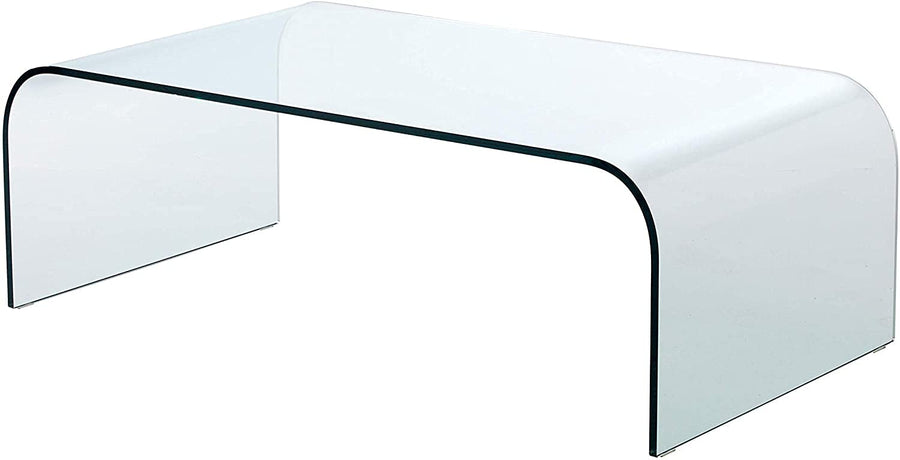 IMAGO FACTORY Grace | Table en Verre - Table Basse Transparente, Table de Salon Basse, Meubles de Salon en Verre, Design Moderne, Made in Italy, 110cm x 12mm