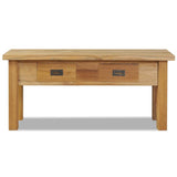 vidaXL Teck Massif Banc d'Entrée Banc de Couloir Meuble TV Table Basse Table d'Appoint Salon Salle de Séjour Maison Intérieur 90x30x40 cm