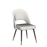 chairus Chaises de Salle à Manger sans Accoudoirs Lot de 2 Chaise de Bureau en Velours Moderne Chaise Rembourrée pour Cuisine Salon (Beige-2)