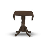 East West Furniture DLT-ESP-TP Dublin Table de cuisine moderne – Table de salle à manger ronde avec socle rabattable et piédestal, 106,7 x 106,7 cm, expresso