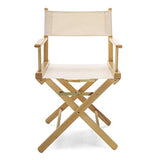 ArredaSi Regista P Chaise de metteur en scène en bois naturel et tissu écru