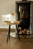 WENKO Petite Table Basse Ronde, Table d'appoint Bout de canapé Bois, Table d'appoint pour Le Salon, Meuble de Salon Tendance Pied métal Noir, Bois Bambou, Ø 40 x 50 cm