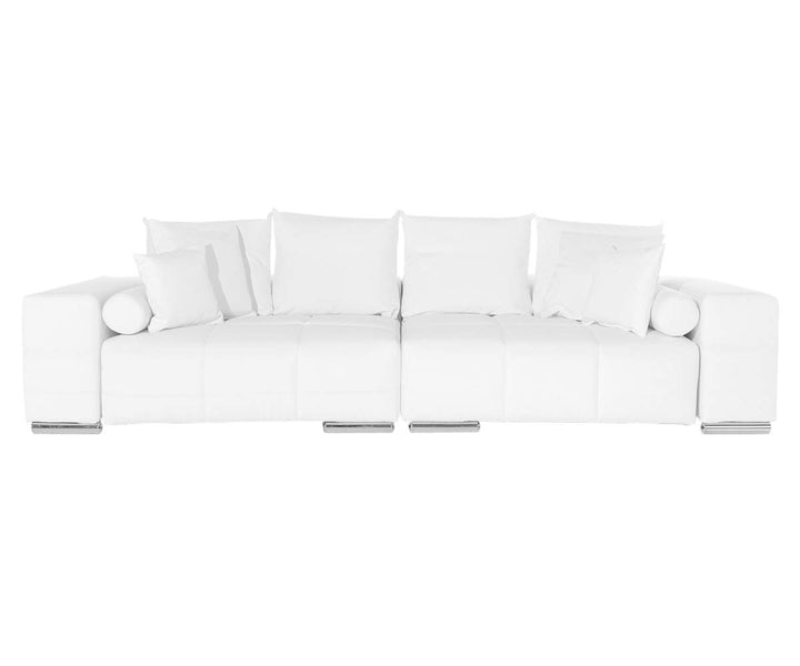 DeLife Canapé Marbeya Blanc 290x110 cm avec Fonction lit Grand canapé DeLife Canapé Marbeya Blanc 290x110 cm avec Fonction lit Grand canapé
