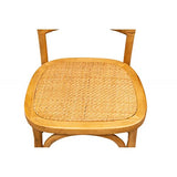 Biscottini frêne 88 x 50 x 44 cm Salle à Manger en Bois avec Finition Naturelle | Chaise de Cuisine Assise en rotin, Vintage Unisexe Adulte, Marron, 88x44x50 cm