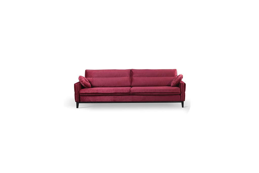 E-MEUBLES Canapé Droit Fixe 2 Places - en Tissu - Estela 2 (Bordeaux) en Velours pour Salon & séjour E-MEUBLES Canapé Droit Fixe 2 Places - en Tissu - Estela 2 (Bordeaux) en Velours pour Salon & séjour