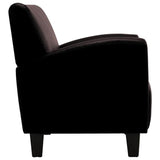 vidaXL Fauteuil en Cuir PU Brun foncé