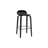 Miliboo Tabourets de Bar Vintage Bois Noir H68 cm (Lot de 2) OBRA