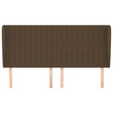 Foknhdi Tête de lit marron foncé avec oreilles 183 x 118 cm réglable en hauteur - Tissu mélèze - Rembourrée - Moderne - Pour chambre à coucher ou lit à sommier tapissier