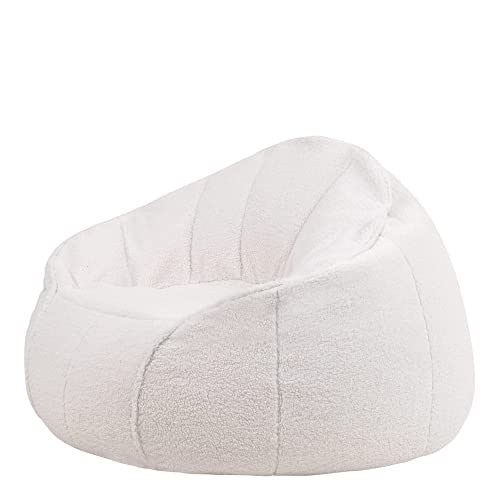 Icon Pouf Fauteuil en Sherpa, Pouf Geant de Salon, Pouf pour Adultes Icon Pouf Fauteuil en Sherpa, Pouf Geant de Salon, Pouf pour Adultes