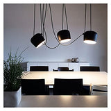 Machine Zhenxkj Pendentif Light Plafonniers Chandeliers Lustres Lustres Modernes Salon Restaurant Bar Cuisse Bar Cafe Lampes de Bureau Noir Blanc Blanc Blanc Filage réglable Luminaire (Color : Black)
