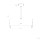 LEDKIA LIGHTING - Suspension Métal Furiko | Compatible Ampoules E27 220-240V | IP20 Intérieur | Aluminium et Acier | Câble Réglable 1560 mm | Design Industriel, Noir