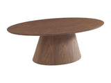 Vente-unique-Table Basse placage Noyer - Naturel foncé - ANTELADA