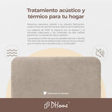 DHOME Tête de Lit Capitonnée Unie Arrondie en Tissu Aqualine avec Pieds pour Mur Têtes de Lit Acoustiques Absorbantes Tête de Lit Chambre à Coucher (Beige, 180cm Dual)