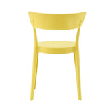 Fusion Living Chaise De Bistrot en Plastique Jaune Citron