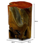 Table d'appoint TOBELO en bois de racine - 40 cm - Tabouret à fleurs - Support pour le salon, le jardin d'hiver ou la terrasse et le jardin