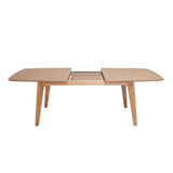 Miliboo Table Extensible rallonges intégrées rectangulaire en Bois Clair L180-230 cm Fifties