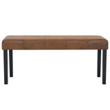 vidaXL Banc Banc d'Entrée Banc de Couloir Siège Banquette de Salon Meuble de Salon Intérieure Salle de Séjour Maison 106 cm Marron Similicuir Daim