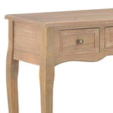 vidaXL Table de Console et Coiffeuse avec 3 Tiroirs Table de Maquillage Meuble de Chambre à Coucher Couloir Salon Entrée Salle à Manger Bureau Maison Marron