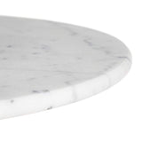 Lolahome Table de Salle à Manger Ovale en marbre et métal Vintage Noir/Blanc 120 x 60 x 71 cm