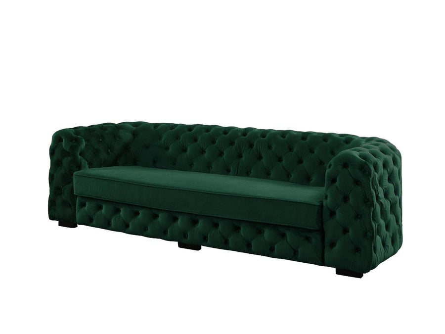 Vente-unique - Canapé 3 Places Chesterfield Stanley - Velours Vert Sapin Vente-unique - Canapé 3 Places Chesterfield Stanley - Velours Vert Sapin