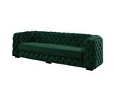 Vente-unique - Canapé 3 Places Chesterfield Stanley - Velours Vert Sapin