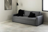 AC Design Furniture Richard 3 Places, Tissu, Gris foncé, H: 84 x B: 219 x T: 86 cm