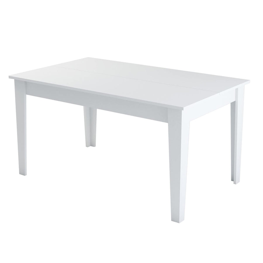 Table de Salle à Manger Sena Design Panneau de particules plaqué mélaminé en couleur Blanc Table de Salle à Manger Sena Design Panneau de particules plaqué mélaminé en couleur Blanc