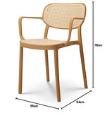 Kosmi Chaise de Salle à Manger Moutarde Style Vintage avec accoudoirs