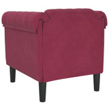 vidaXL Fauteuil Rouge Bordeaux Velours