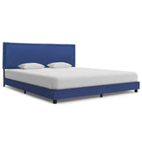 WSJHUHK Meubles, lits et accessoires, lits et cadres de lit, cadre de lit sans matelas, tissu bleu, 150 x 200 cm, King Size