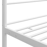 prissent Lit à baldaquin blanc en métal 200 x 200 cm structure de lit en métal lit double lits doubles modernes structure de lit à baldaquin (matelas non inclus)