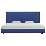 WSJHUHK Meubles, lits et accessoires, lits et cadres de lit, cadre de lit sans matelas, tissu bleu, 150 x 200 cm, King Size
