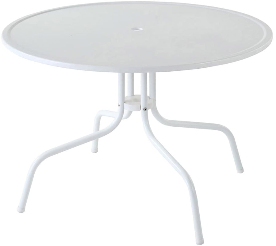 Crosley Furniture Griffith en métal 101,6 cm Table de Salle à Manger en Blanc en Finition Crosley Furniture Griffith en métal 101,6 cm Table de Salle à Manger en Blanc en Finition